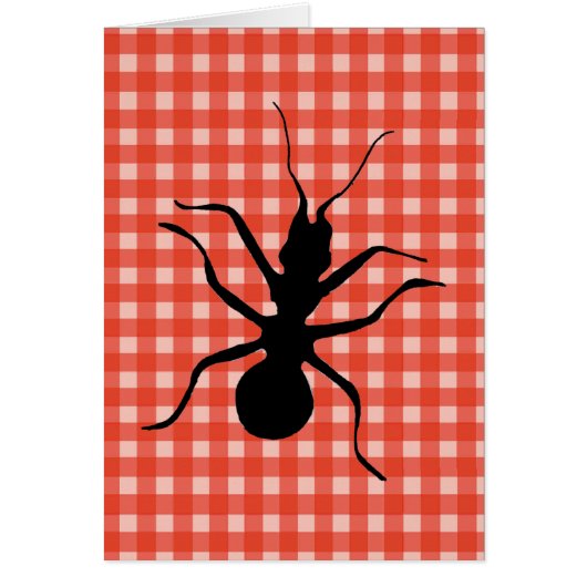 Creepy Crawly Ants Plaid Tablecloth Cards (Front)