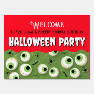 Creepy crawly Halloween Witches brew Party  Sign