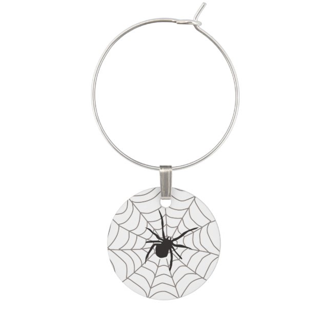 Creepy Crawly Spider Wine Charm (Front)