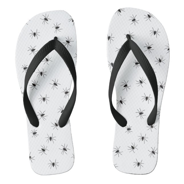 Creepy Crawly Spiders Flip Flops (Footbed)