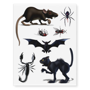 Creepy Creatures Temporary Tattoos