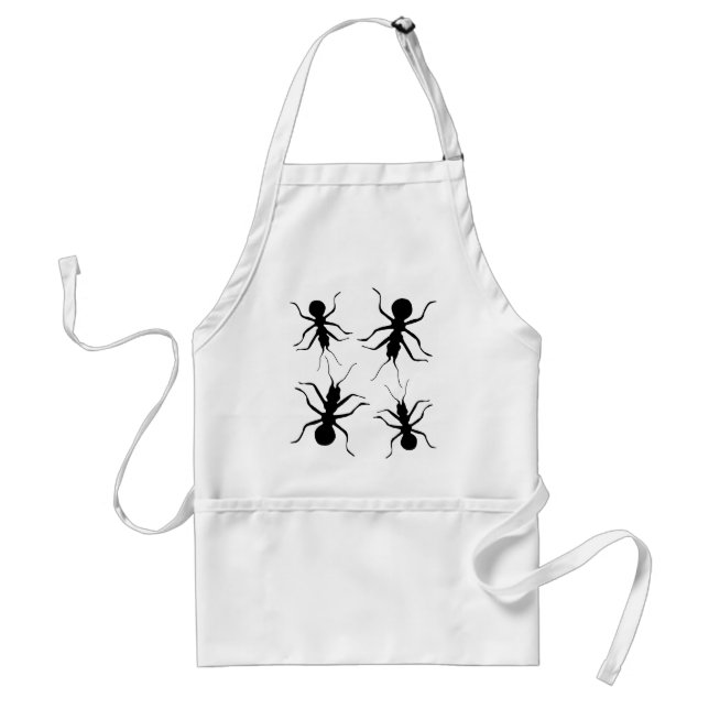 Creepy Creepy Crawly Black Ants Insects Adult Apron (Front)