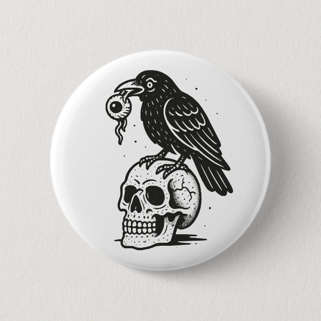Creepy Crow Button (Front)