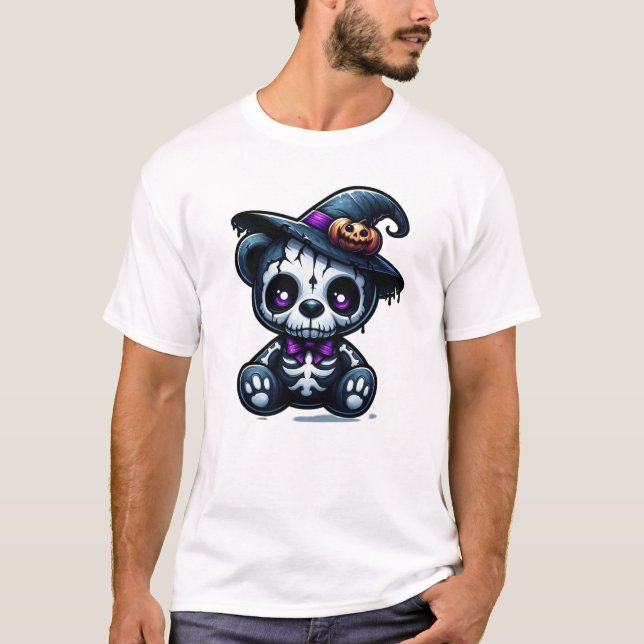 Creepy Cursed Bear for Halloween T-Shirt (Front)