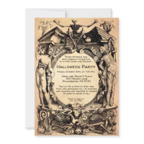 Creepy Customizable Vintage Style Invitation