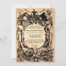 Creepy Customizable Vintage Style Invitation