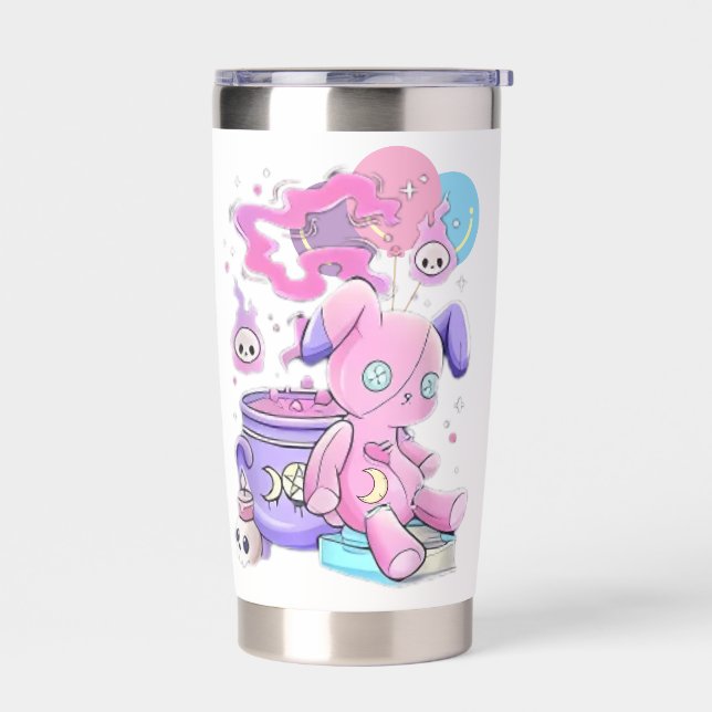 Creepy Cute Aesthetic T-Shirt Spooky Cute Graphic  Insulated Tumbler (Left)