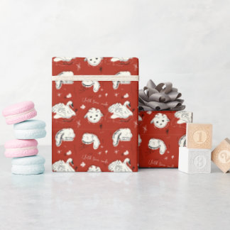 Creepy Cute Animal Doodles & Love Notes Wrapping Paper