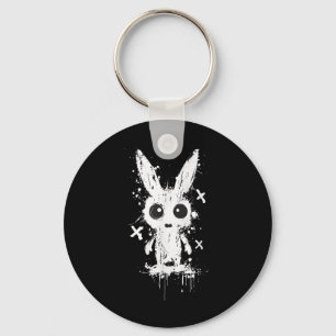 Creepy Cute Bunny Rabbit Alt Goth Grunge Horror Ae Keychain