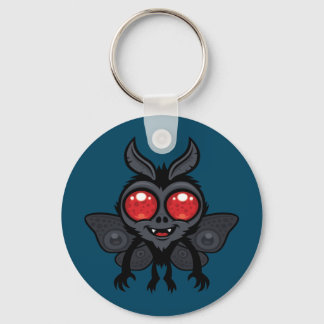 Creepy Cute Cryptid Mothman Monster Keychain