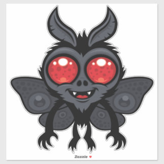 Creepy Cute Cryptid Mothman Monster Sticker