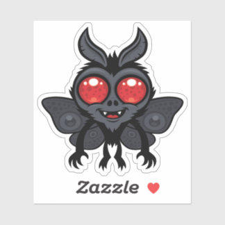 Creepy Cute Cryptid Mothman Monster Sticker