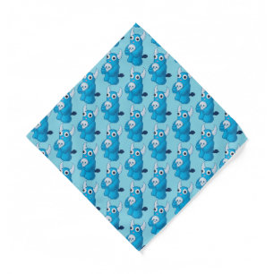 Creepy Cute Demon Kawaii Blue Goth Bandana