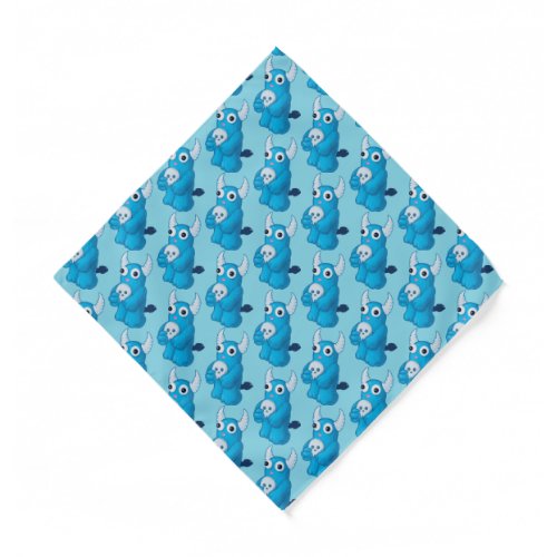 Creepy Cute Demon Kawaii Blue Goth Bandana