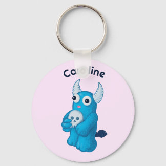 Creepy Cute Demon Kawaii Pastel Goth Name Keychain