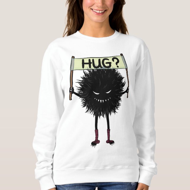 Creepy Cute Evil Character Hug Sweatshirt (Front)