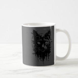 Creepy Cute Goth Cat Horror Kitty Sketch Alt Nge E Coffee Mug