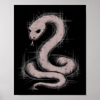 Creepy Cute Goth Python Horror Snake Sketch Alt Ng
