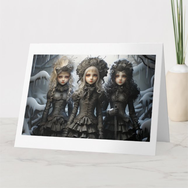 Creepy Cute Group, Pop Surreal Girls Greeting Card (Front)