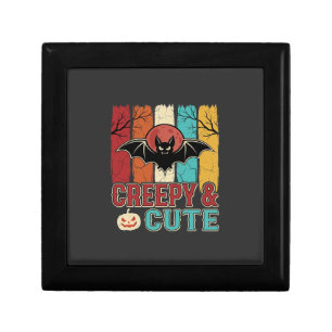Creepy Cute Halloween Bat Retro Graphic Gift Box