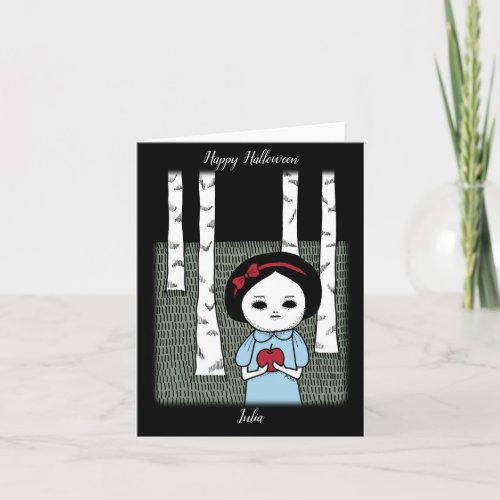 Creepy Cute Halloween Goblincore Snow white Custom Card