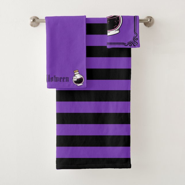 Creepy Cute Halloween Potion Bath Towel Set (Insitu)