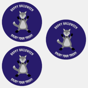 Creepy Cute Halloween Wolf Custom Labels