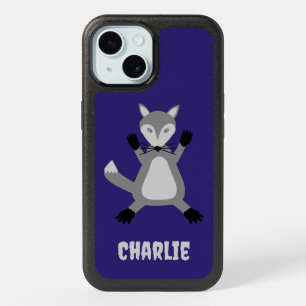 Creepy Cute Halloween Wolf Custom Name iPhone 15 Case