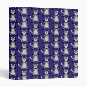 Creepy Cute Halloween Wolf Patterned 3 Ring Binder