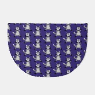 Creepy Cute Halloween Wolf Patterned Doormat