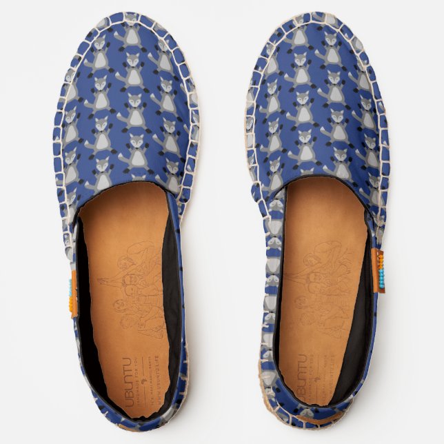 Creepy Cute Halloween Wolf Patterned Espadrilles (Front)