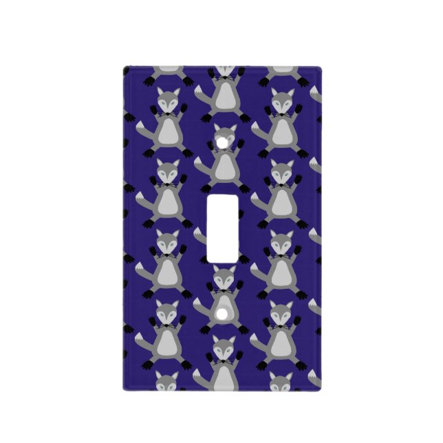 Creepy Cute Halloween Wolf Patterned Light Switch Cover (Front)