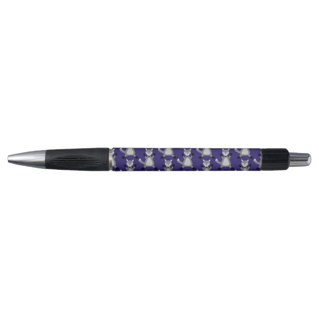 Creepy Cute Halloween Wolf Patterned Pen (Front)