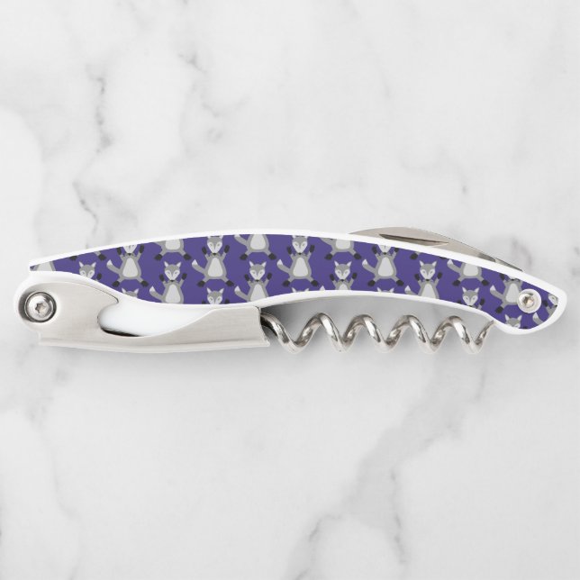 Creepy Cute Halloween Wolf Patterned Waiter's Corkscrew (Front)