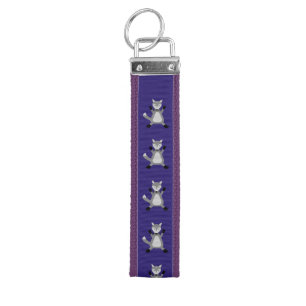 Creepy Cute Halloween Wolf Patterned Wrist Keychain