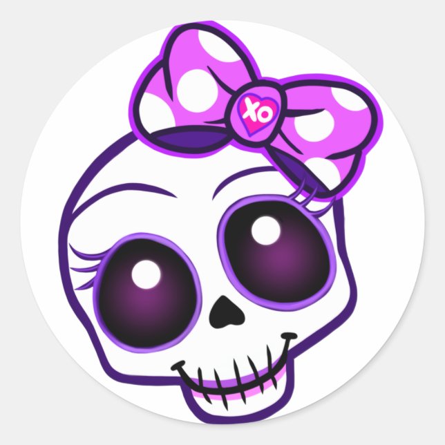 Creepy Cute Kawaii Button Pin Classic Round Sticker (Front)