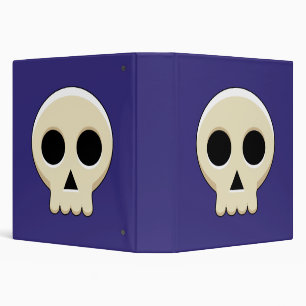 Creepy Cute Kawaii Goth Skull 3 Ring Binder