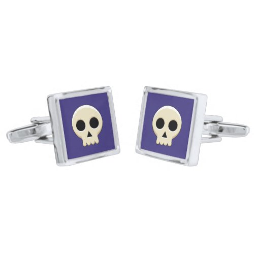 Creepy Cute Kawaii Goth Skull Cufflinks