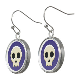 Creepy Cute Kawaii Goth Skull Earrings