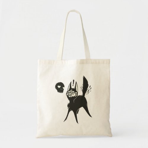 Creepy Cute Many Eyed Cat Grunge Goth Artwork845p Tote Bag