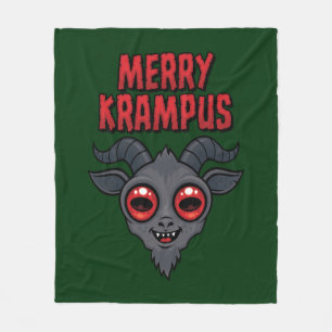 Creepy Cute Merry Krampus Fleece Blanket