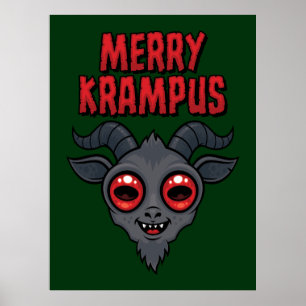 Creepy Cute Merry Krampus Poster