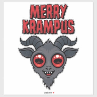 Creepy Cute Merry Krampus Sticker