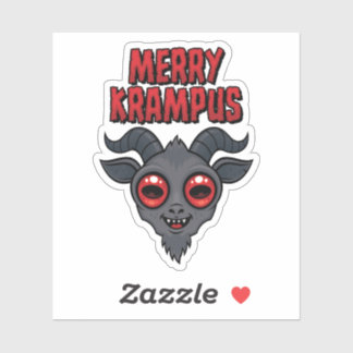 Creepy Cute Merry Krampus Sticker