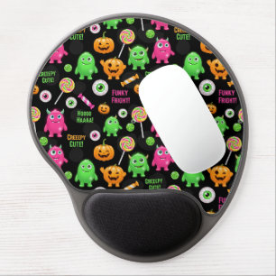 "Creepy Cute" Monsters and Halloween Fun Seamless  Gel Mouse Pad