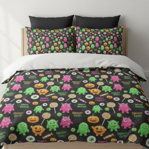 "Creepy Cute" Monsters and Halloween Fun Seamless Pillow Case