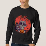 Creepy Cute Raccoon Jack O&#39; Lantern Spooky Hallowe Sweatshirt