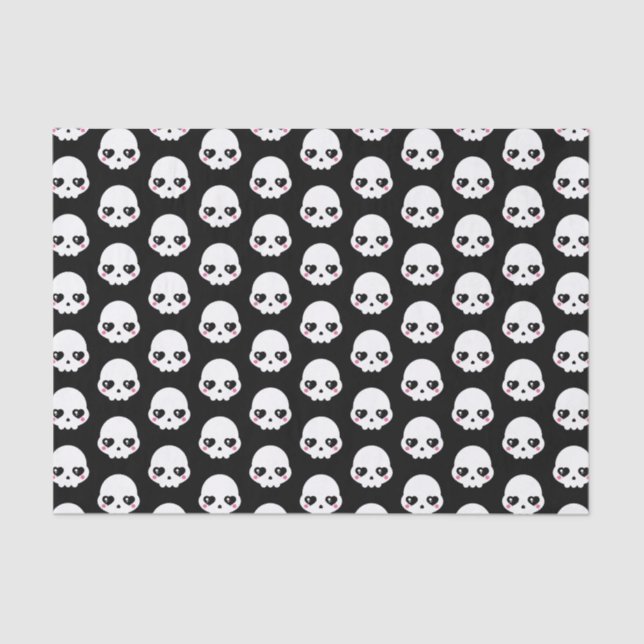 Creepy Cute Skulls Tissue Paper (Front)