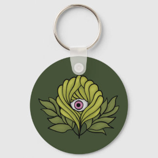 Creepy-Cute Spring Plant with Pink Eyeball - Whims Keychain