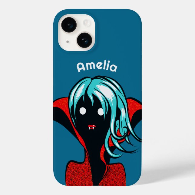 Creepy Cute Vampire Girl - Kawaii Gothic Case-Mate iPhone Case (Back)